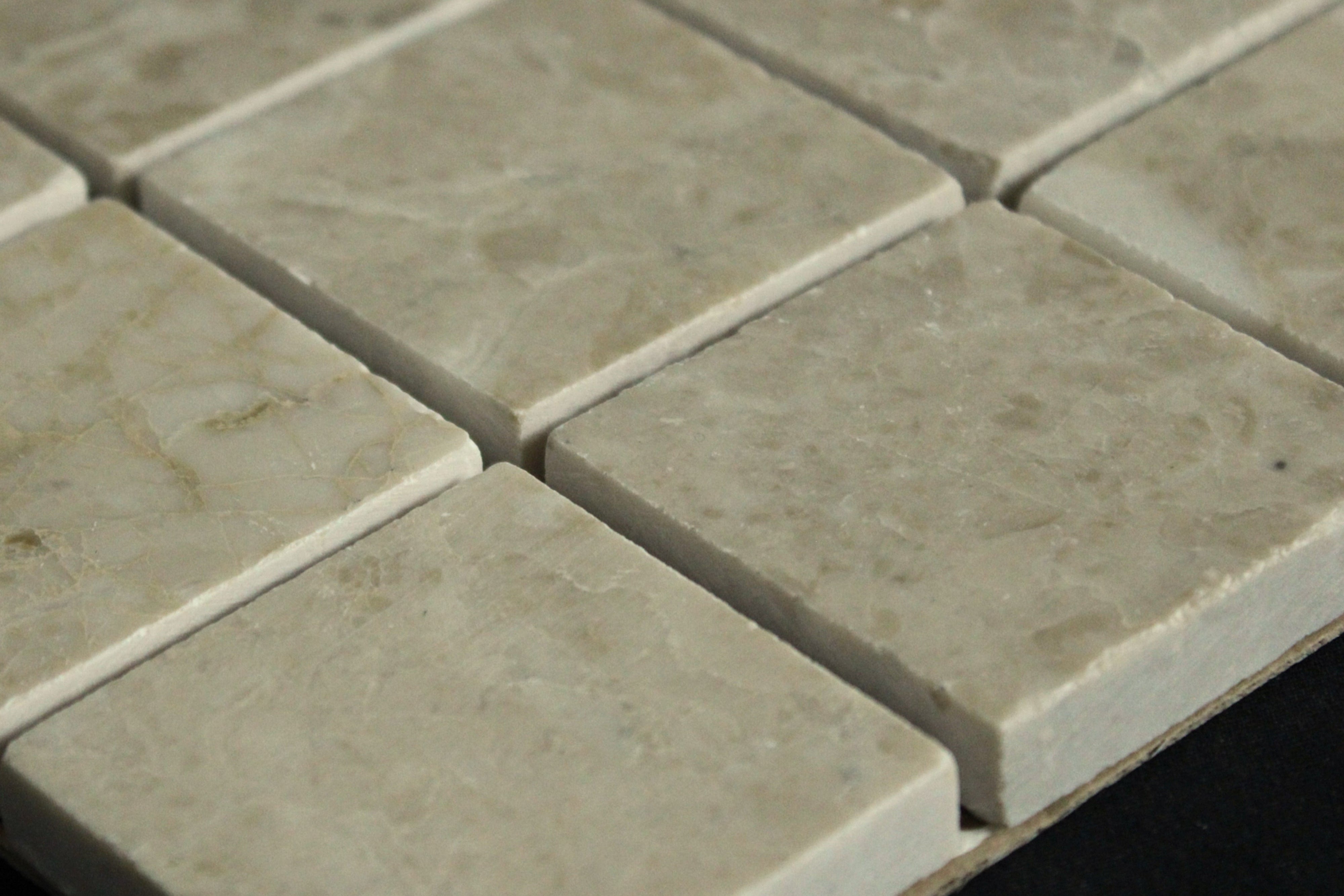 Marmor Mosaike Capuccino Beige auf Netzen Innenbereich Badezimmer