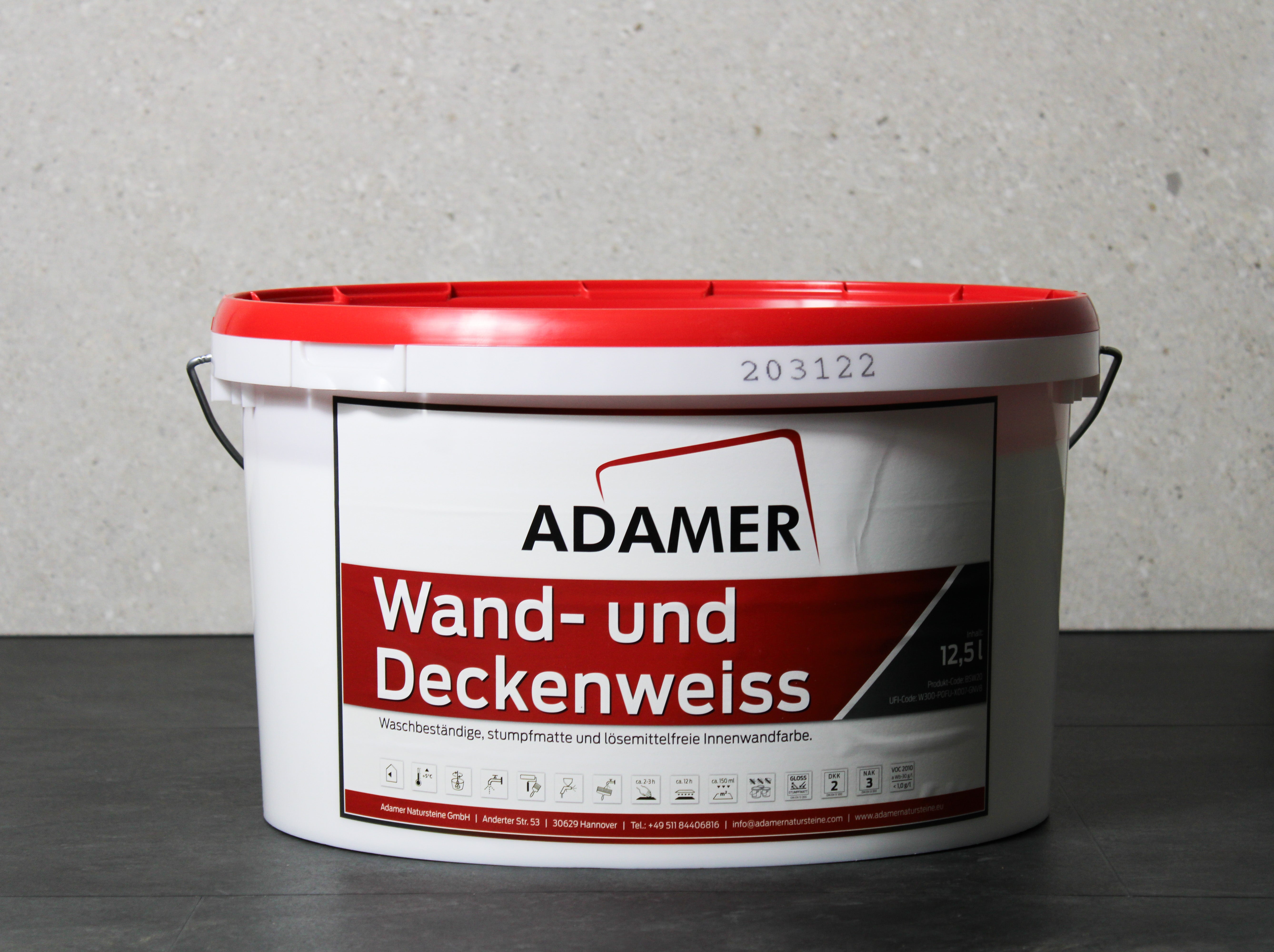 Adamer Wand + Deckenweiß LF,  12,5L