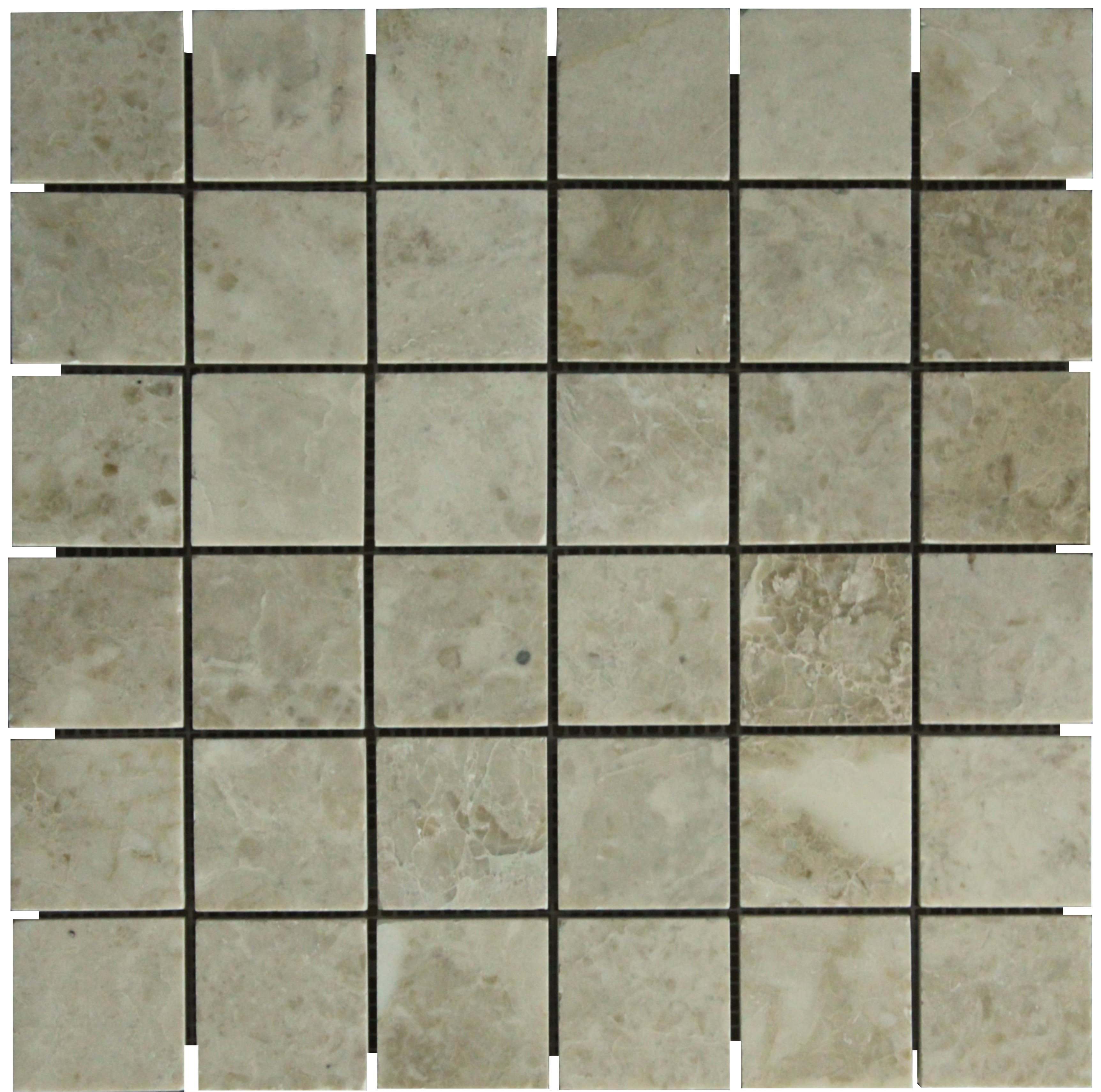 Marmor Mosaike Capuccino Beige auf Netzen Innenbereich Badezimmer