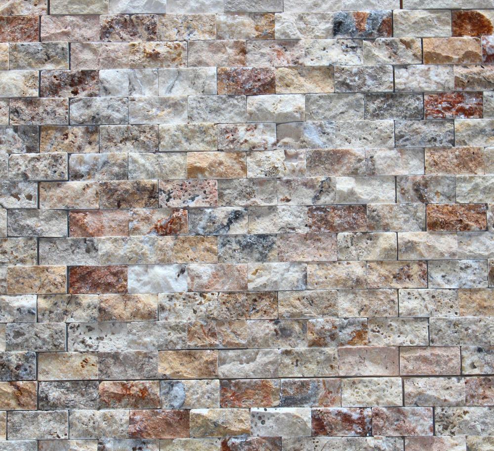 Mosaike auf Netz - Mixed Travertin 30.5x30.5 cm