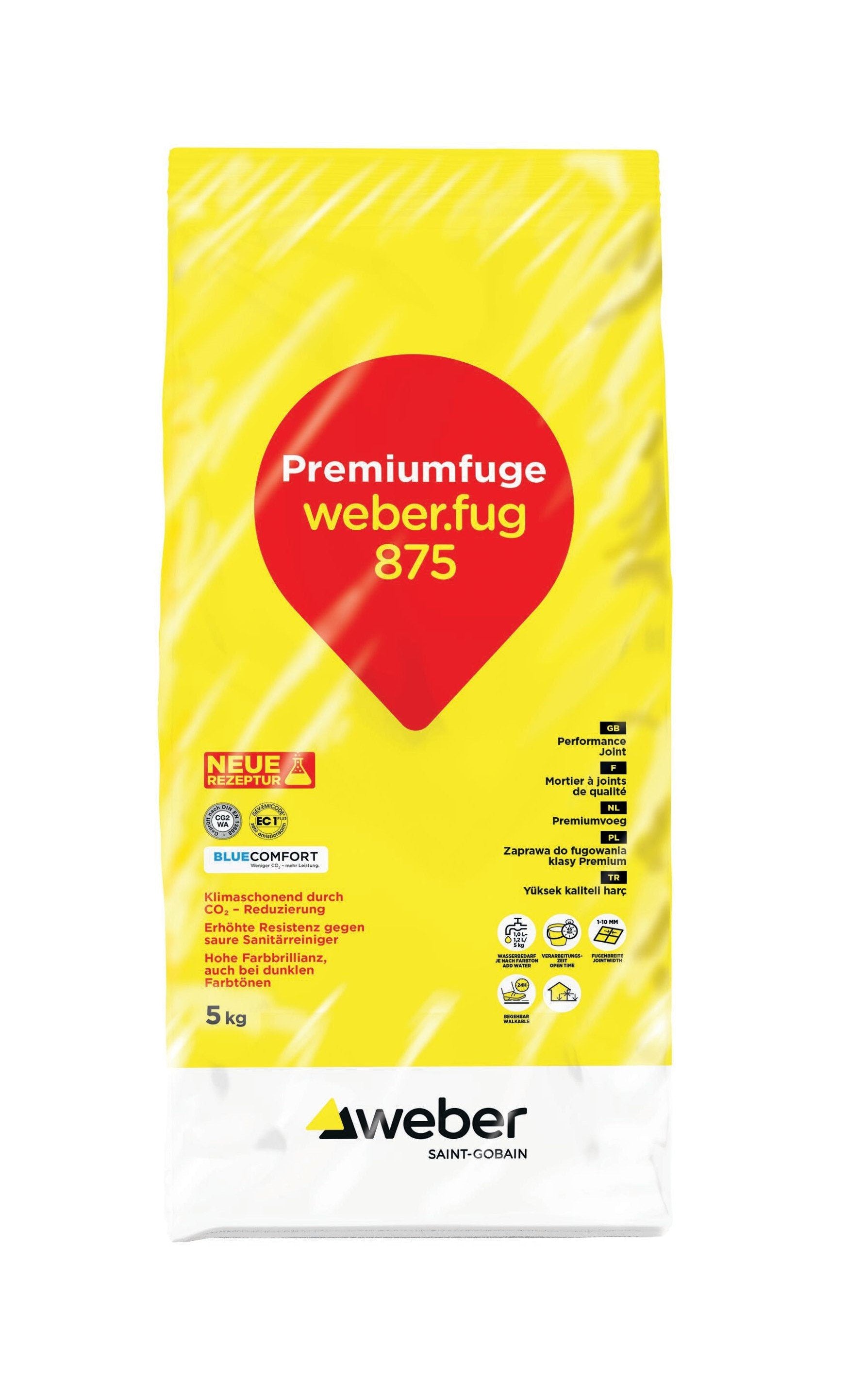 Fugenmaterial weber.fug 875 BlueComfort Dunkelgrau 5 Kg