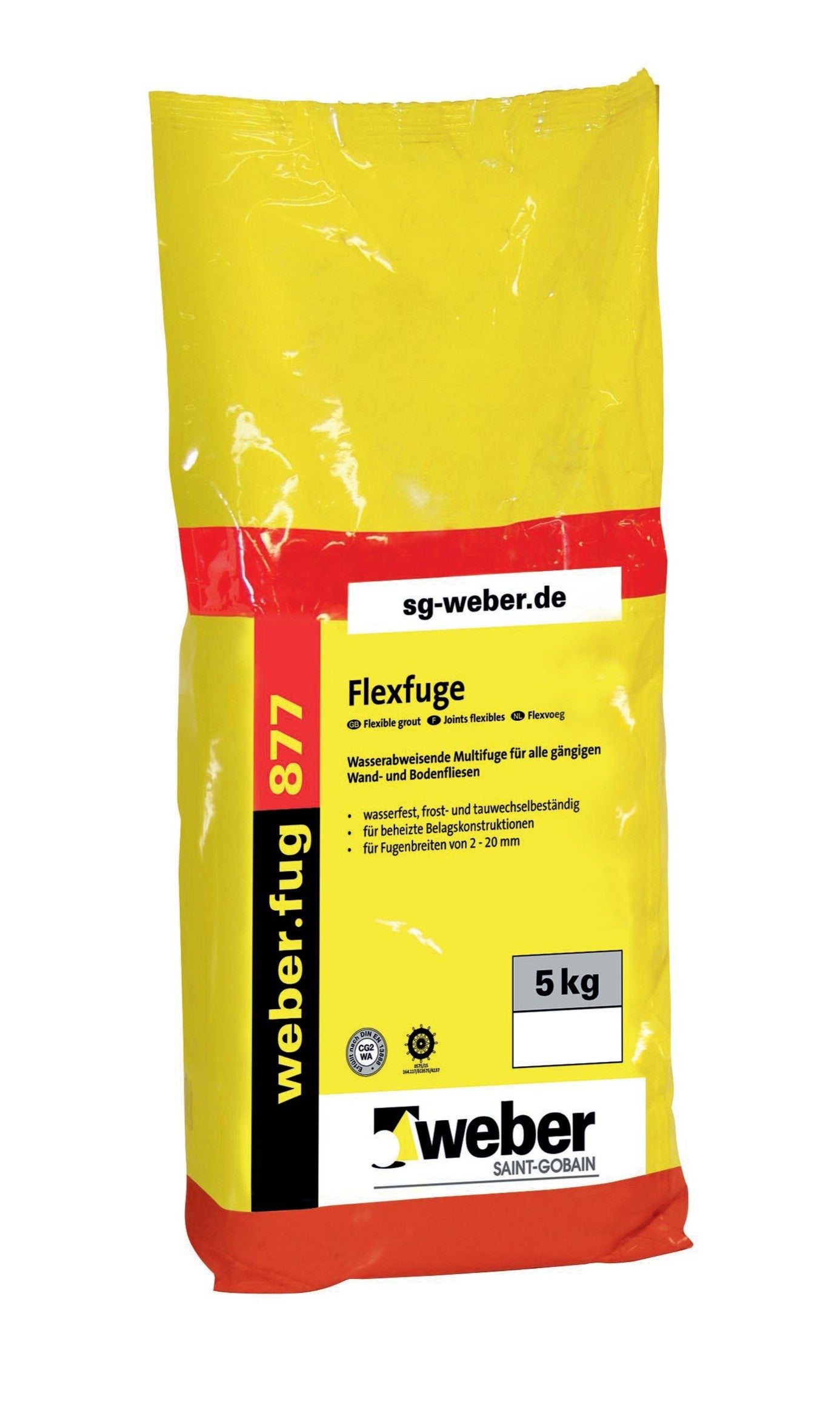 Fugenmaterial weber.fug 875 F Cottonbraun 5 Kg