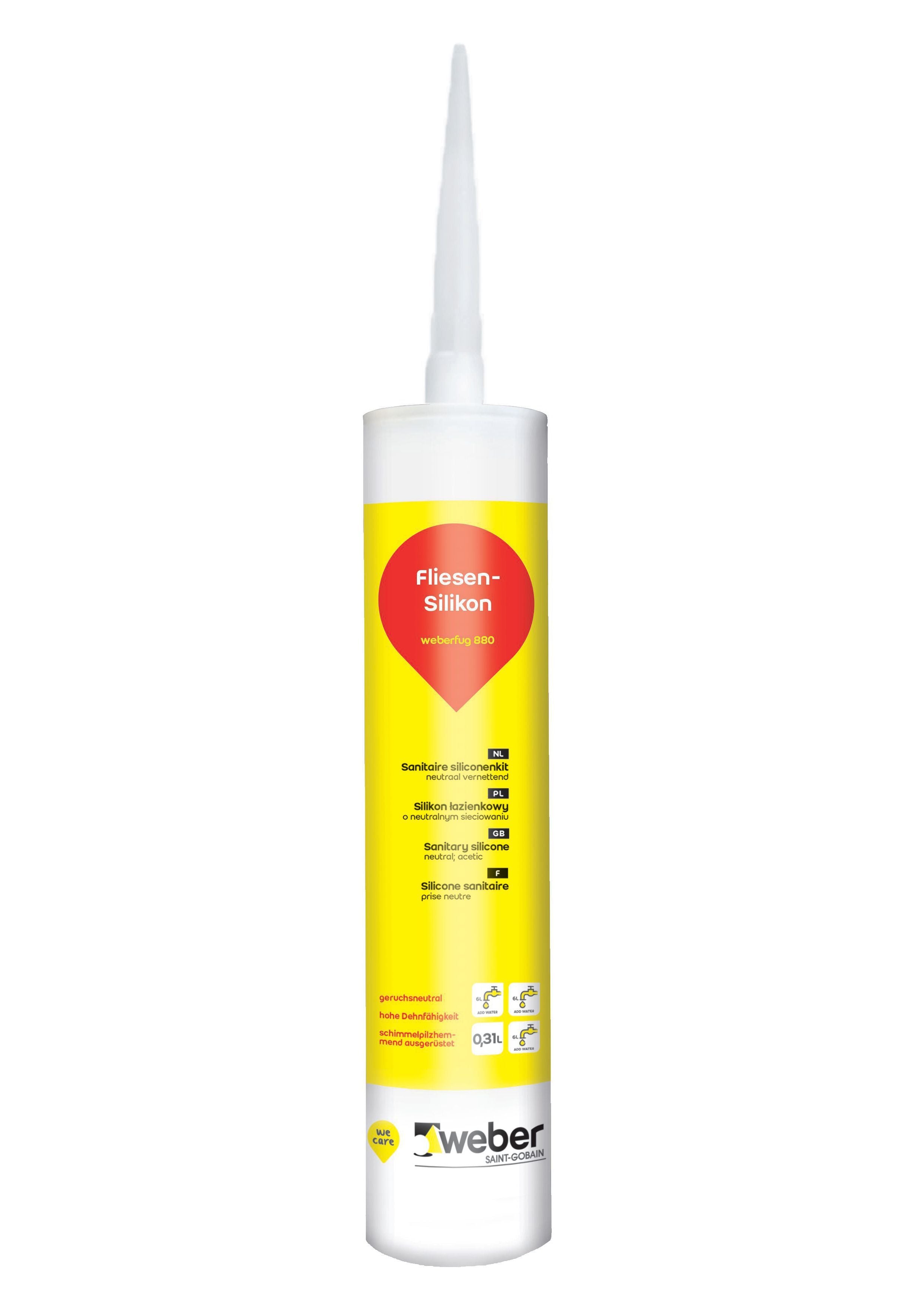 Fliesen Silikon weber.fug 880 Silbergrau 310 ml
